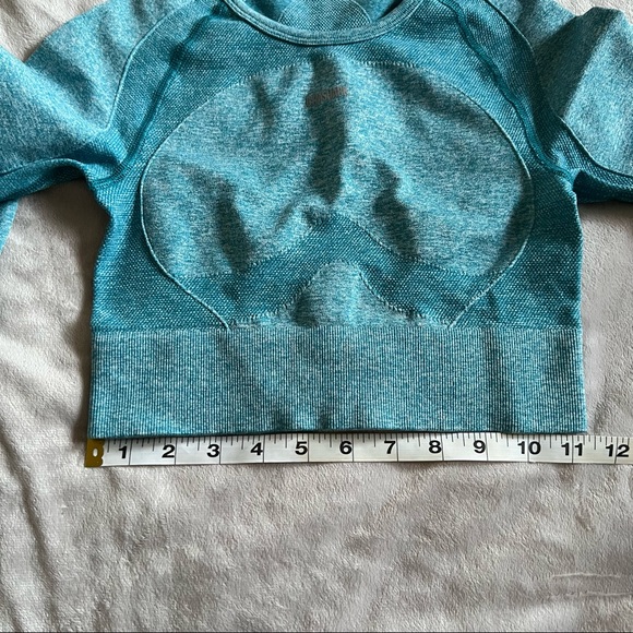Gymshark Flex Blue Long Sleeve Crop Top - Picture 10 of 12